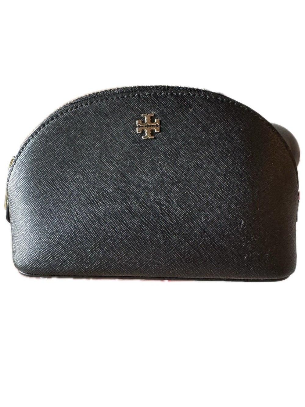 Tory Burch Cosmetic Case - Black Saffiano Leather